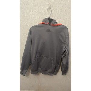 Adidas Men's Medium Gray Hoodie w/ Orange Drawstrings
